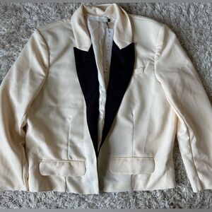 Missguided Cream and Black Blazer